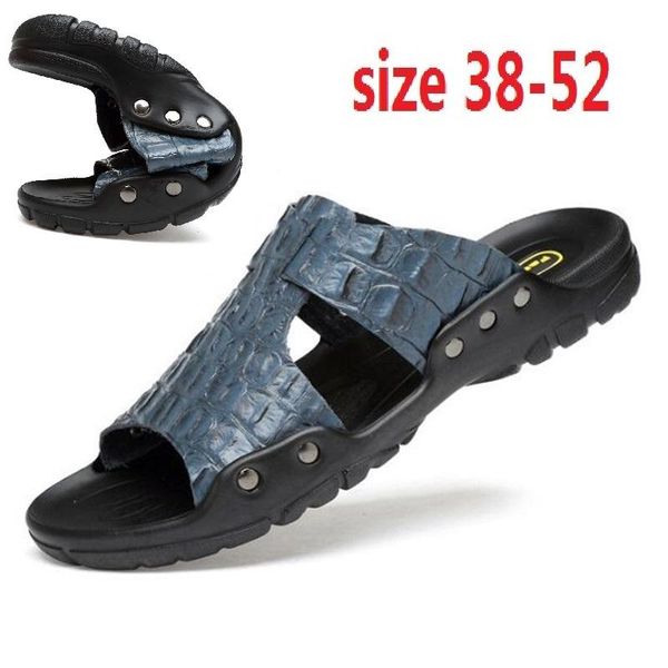 slippers big size 48 49 50 51 52 men summer soft crocodile pattern leather outdoor open toed slides beach sandals, Black
slippers big size 48 49 50 51 52 men summer soft crocodile pattern leather outdoor open toed slides beach sandals, Black