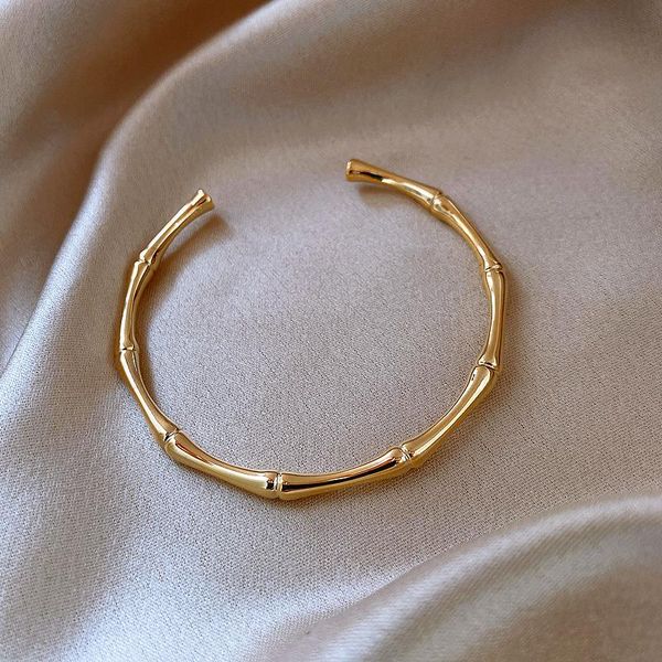 bangle gold color bamboo open bracelet for women men niche original design handmade jewelry wholesale, Black
bangle gold color bamboo open bracelet for women men niche original design handmade jewelry wholesale, Black