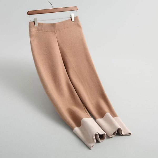 autumn pant winter casual elastic waist women ankle-length wool knitted pants patchwork straight women's & capris, Black;white
autumn pant winter casual elastic waist women ankle-length wool knitted pants patchwork straight women's & capris, Black;white