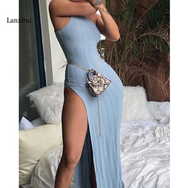 casual dresses maxi dress women halterneck side split skinny bodycon club party, Black;gray
casual dresses maxi dress women halterneck side split skinny bodycon club party, Black;gray
