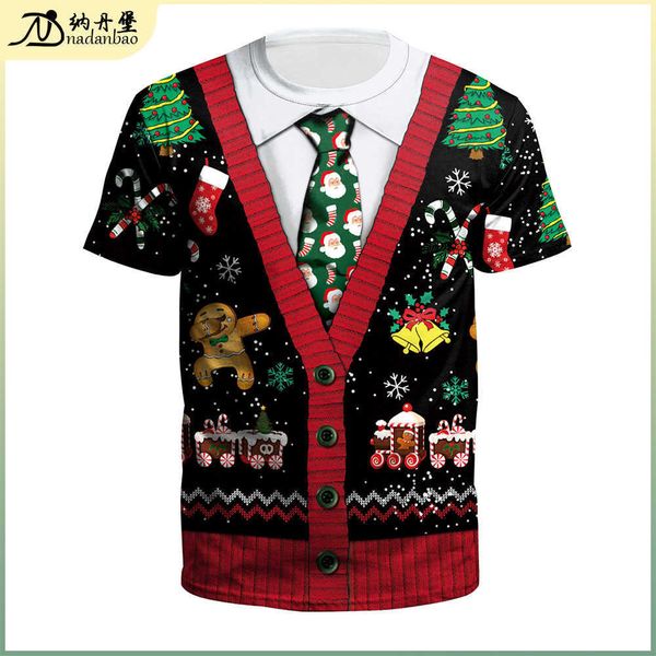 2021 autumn clothing christmas printing couple cartoon christmas men's short sleeve t-shirt fashion spring wear casual shirt for men, White;black
2021 autumn clothing christmas printing couple cartoon christmas men's short sleeve t-shirt fashion spring wear casual shirt for men, White;black