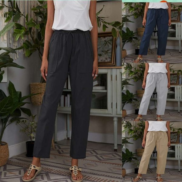 summer and autumn solid big mouth bag elastic waist cotton hemp loose women's casual pants, Black;white
summer and autumn solid big mouth bag elastic waist cotton hemp loose women's casual pants, Black;white