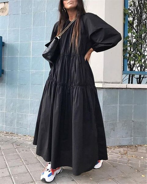 plus size dress casual loose womens sleepwears o neck long sleeve autumn linen beach solid black maxi vestidos robe, Black;red
plus size dress casual loose womens sleepwears o neck long sleeve autumn linen beach solid black maxi vestidos robe, Black;red