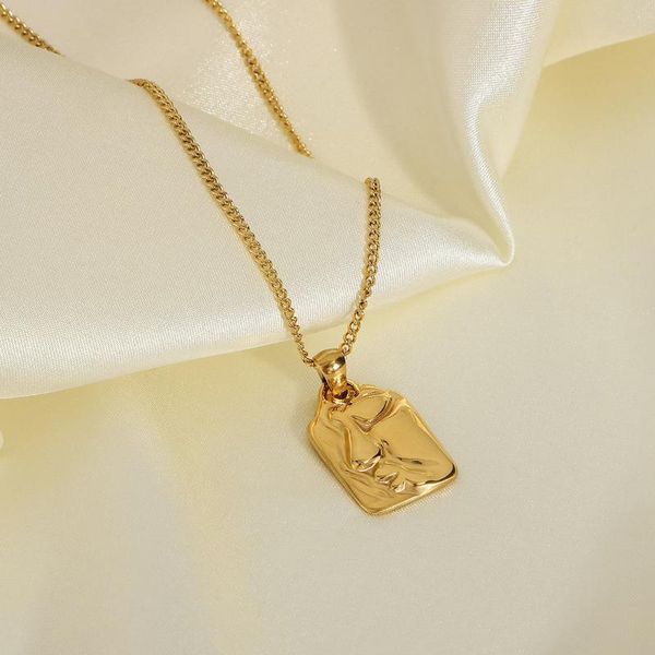 pendant necklaces fashion face neckalce gold stainless steel jewelry statement metal texture vintage french female choker, Silver
pendant necklaces fashion face neckalce gold stainless steel jewelry statement metal texture vintage french female choker, Silver