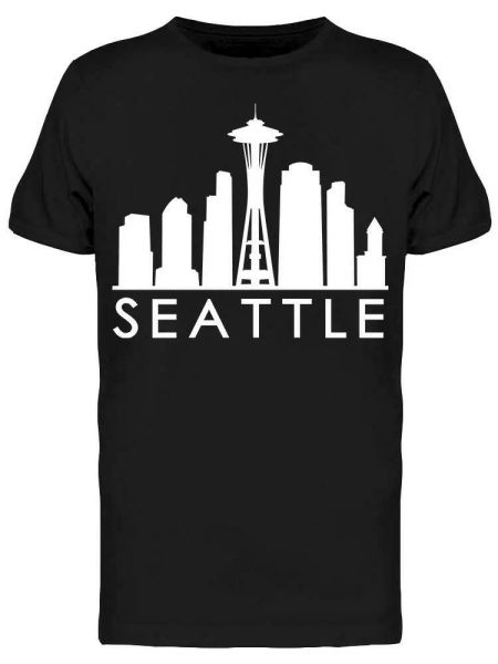seattle. of the city tee men's -image by shutterstock, White;black 
seattle. of the city tee men's -image by shutterstock, White;black