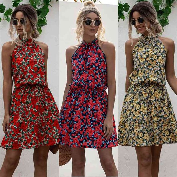 summer floral print sleeveless off shoulder mini dress women casual slim lace up decor bow design halter short dresses vestidos 210522, Black;gray
summer floral print sleeveless off shoulder mini dress women casual slim lace up decor bow design halter short dresses vestidos 210522, Black;gray