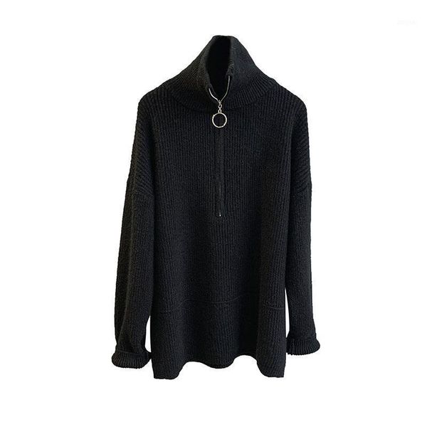 women's clothing 2021 autumn and winter turtleneck sweater female zipper pullover solid color long-sleeved warm sweaters, White;black
women's clothing 2021 autumn and winter turtleneck sweater female zipper pullover solid color long-sleeved warm sweaters, White;black