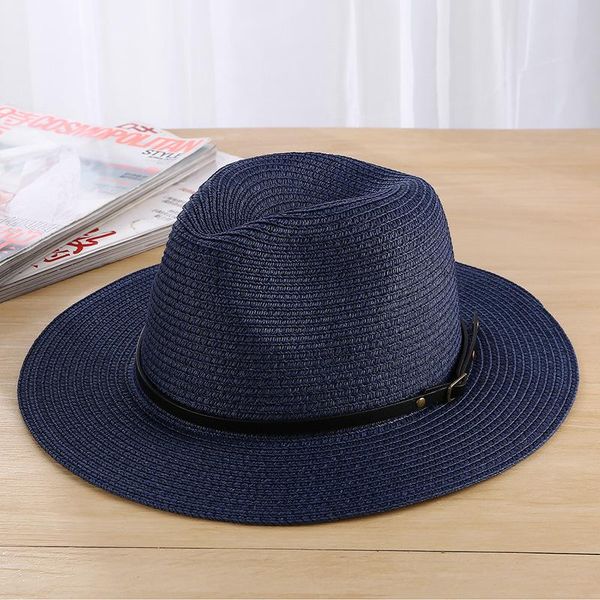 stingy brim hats seioum summer for women sun hat leather gold chain/belt/flower/rivet floppy beach wide straw panama female cap, Blue;gray
stingy brim hats seioum summer for women sun hat leather gold chain/belt/flower/rivet floppy beach wide straw panama female cap, Blue;gray