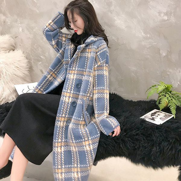 women's sweaters women plaid jackets imitation mink cashmere woman's loose coat open point pulley ladies cardigans oversized midi, White;black
women's sweaters women plaid jackets imitation mink cashmere woman's loose coat open point pulley ladies cardigans oversized midi, White;black