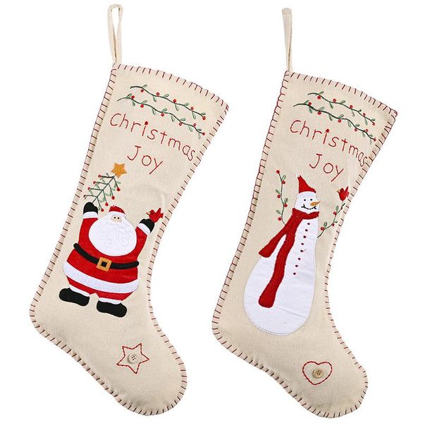 christmas decorations linen embroidery stockings creative santa claus socks hanging pendant xmas gift holders bags decoration
christmas decorations linen embroidery stockings creative santa claus socks hanging pendant xmas gift holders bags decoration