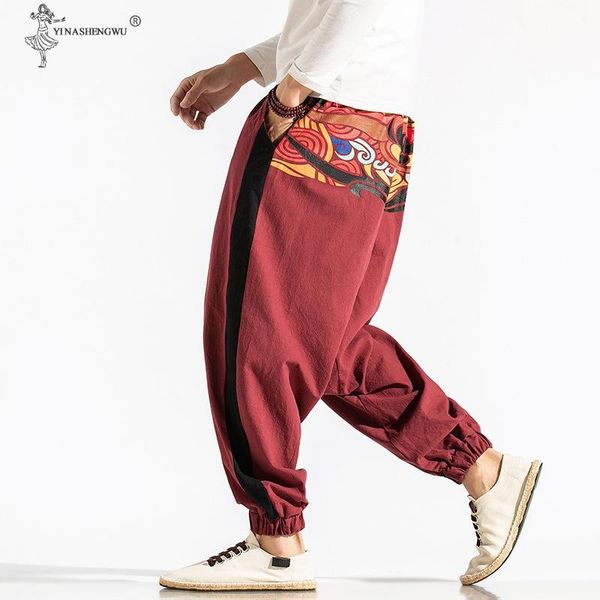 ethnic clothing men japanese style printing samurai costume harem pants vintage trousers linen leisure loose elastic fashion plus size, Red
ethnic clothing men japanese style printing samurai costume harem pants vintage trousers linen leisure loose elastic fashion plus size, Red