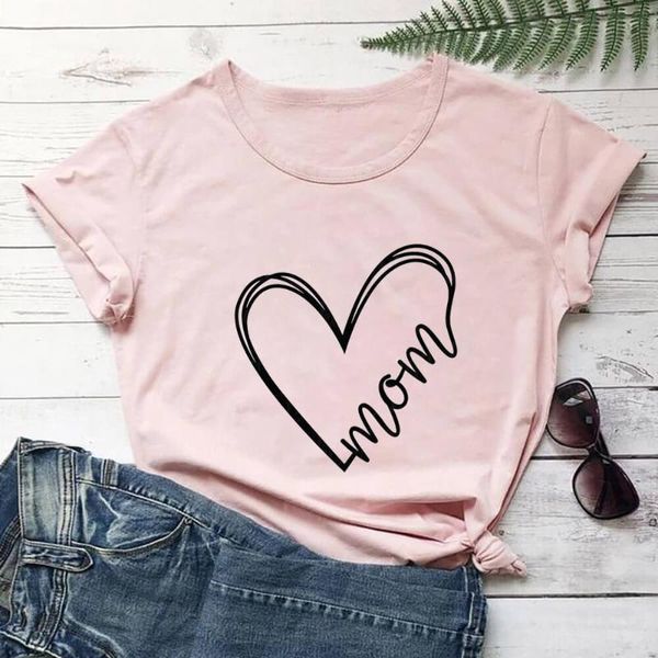 women's t-shirt mom heart 100%cotton women tshirt life funny summer casual o-neck pullovers short sleeve mother's day gift for, White
women's t-shirt mom heart 100%cotton women tshirt life funny summer casual o-neck pullovers short sleeve mother's day gift for, White