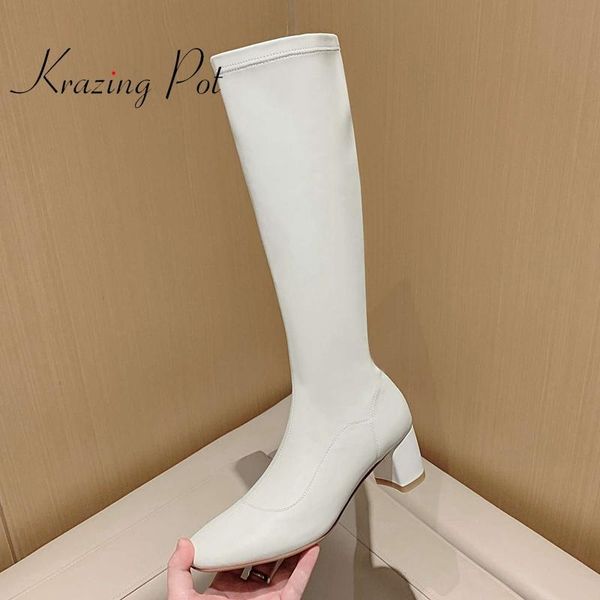 boots krazing pot 2022 winter round toe high heels three colors korean girls dating simple design zip thigh l55, Black
boots krazing pot 2022 winter round toe high heels three colors korean girls dating simple design zip thigh l55, Black