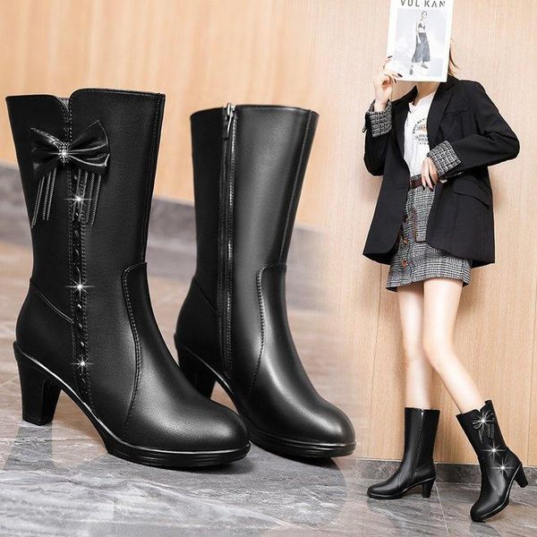 boots rhinestones bow genuine leather winter shoes woman snow 2021 large size high heels knee women, Black
boots rhinestones bow genuine leather winter shoes woman snow 2021 large size high heels knee women, Black