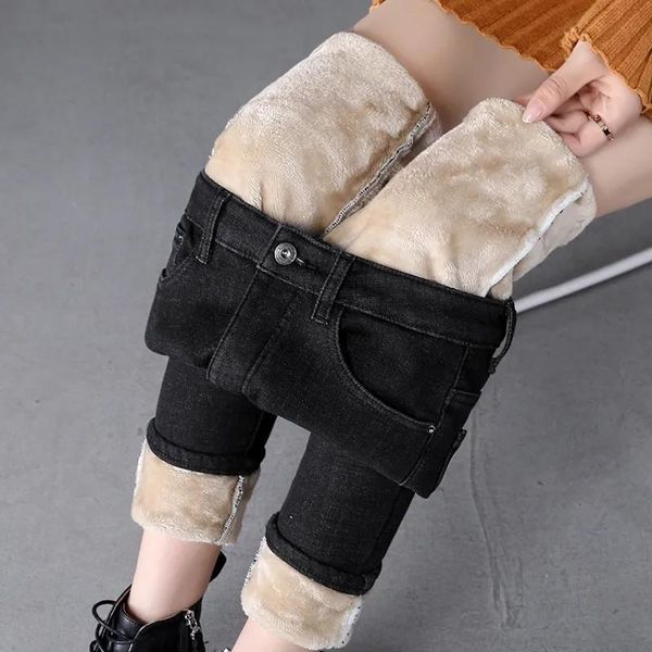 women's jeans warm pants for women plus size winter blue black solid skinny fleeces thick pencil with velvet denim trousers
women's jeans warm pants for women plus size winter blue black solid skinny fleeces thick pencil with velvet denim trousers