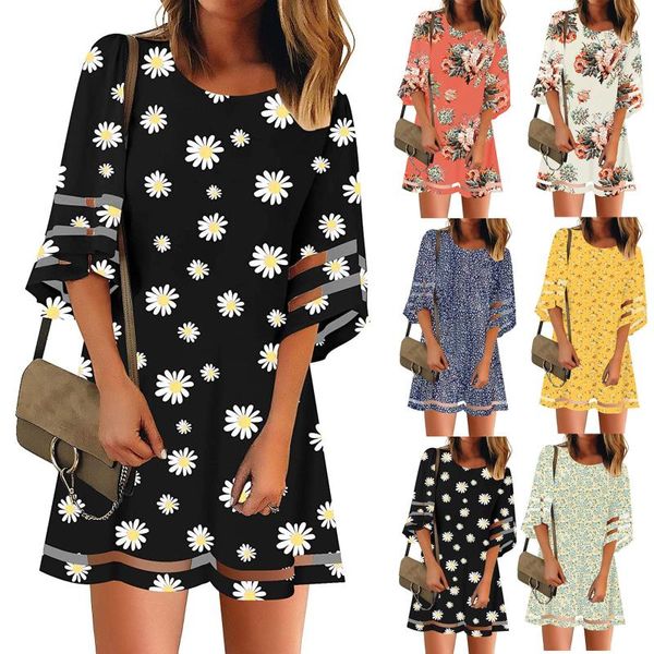 casual dresses for women 2021 fashion v-neck net yarn flared sleeve printing loose dress floral party, Black;gray
casual dresses for women 2021 fashion v-neck net yarn flared sleeve printing loose dress floral party, Black;gray