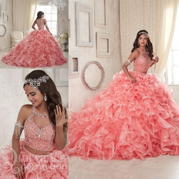 luxury beaded two piece coral quinceanera dresses organza tiered skirts ruffles jewel neck custom made sweet 16 prom ball gown 2022, Blue;red
luxury beaded two piece coral quinceanera dresses organza tiered skirts ruffles jewel neck custom made sweet 16 prom ball gown 2022, Blue;red