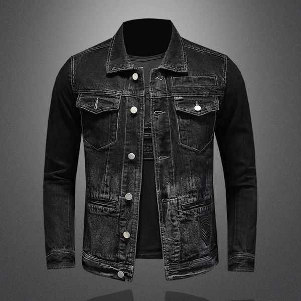 men's jackets 2021spring autumn solid color single breasted slim business casual long sleeve denim jacket, Black;brown
men's jackets 2021spring autumn solid color single breasted slim business casual long sleeve denim jacket, Black;brown