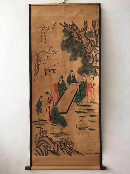 china old scroll painting celebrity figure painting middle hall hanging painting wall paintings zhangdaqian, Brown
china old scroll painting celebrity figure painting middle hall hanging painting wall paintings zhangdaqian, Brown