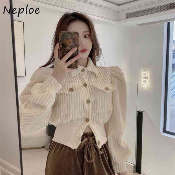 turn down collar puff long sleeve single breast blouse women slim fit corduroy solid blusas spring shirt outwear 210422, White
turn down collar puff long sleeve single breast blouse women slim fit corduroy solid blusas spring shirt outwear 210422, White