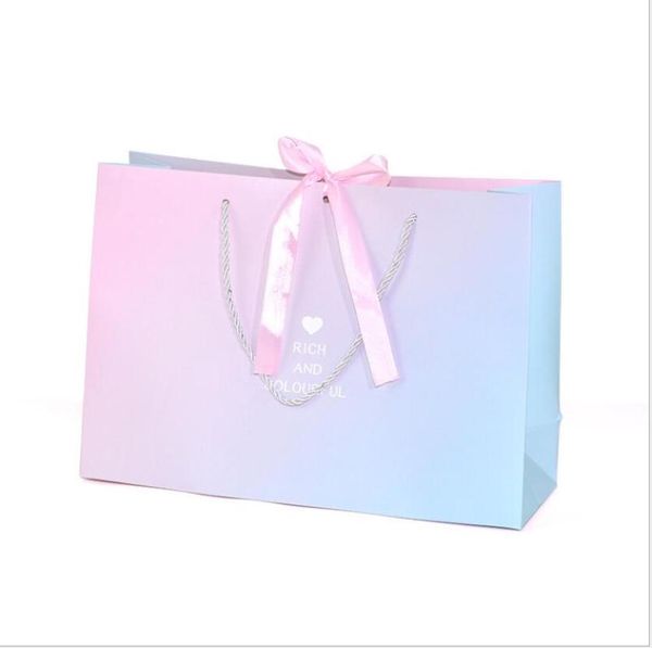 gift wrap 20pcs gradient paper bag with ribbon present box wedding birthday party shop candy cake packing bags
gift wrap 20pcs gradient paper bag with ribbon present box wedding birthday party shop candy cake packing bags