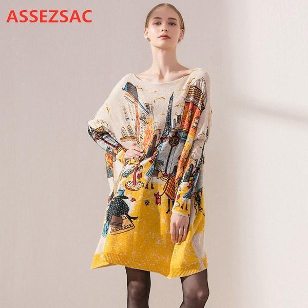 autumn winter women sweater europe america plus size pullover bat sleeves fashion print long loose sweaters women's, White;black
autumn winter women sweater europe america plus size pullover bat sleeves fashion print long loose sweaters women's, White;black