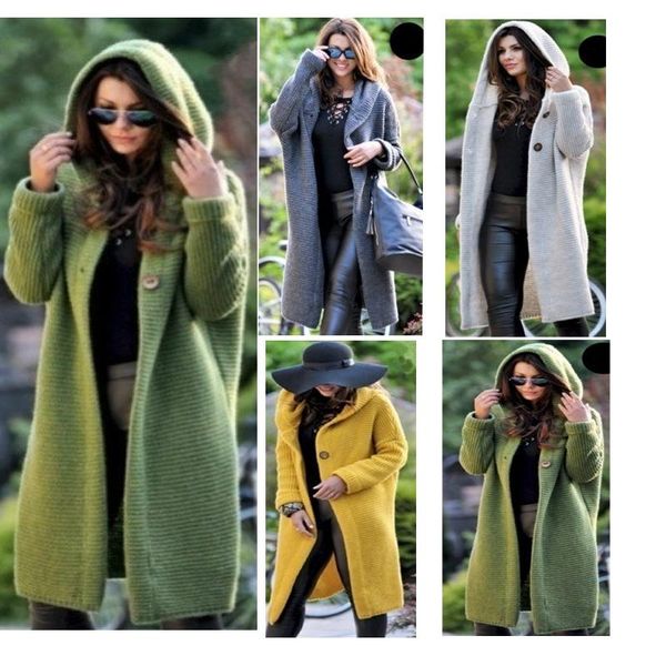 women's wool & blends 2021 winter mid length sweater cardigan hooded jacket blend coat women with hat x-long button solid, Black
women's wool & blends 2021 winter mid length sweater cardigan hooded jacket blend coat women with hat x-long button solid, Black