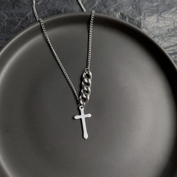 pendant necklaces vsnow simple high street cross asymmetry chunky chain necklace for women fashion titanium steel jewelry, Silver
pendant necklaces vsnow simple high street cross asymmetry chunky chain necklace for women fashion titanium steel jewelry, Silver