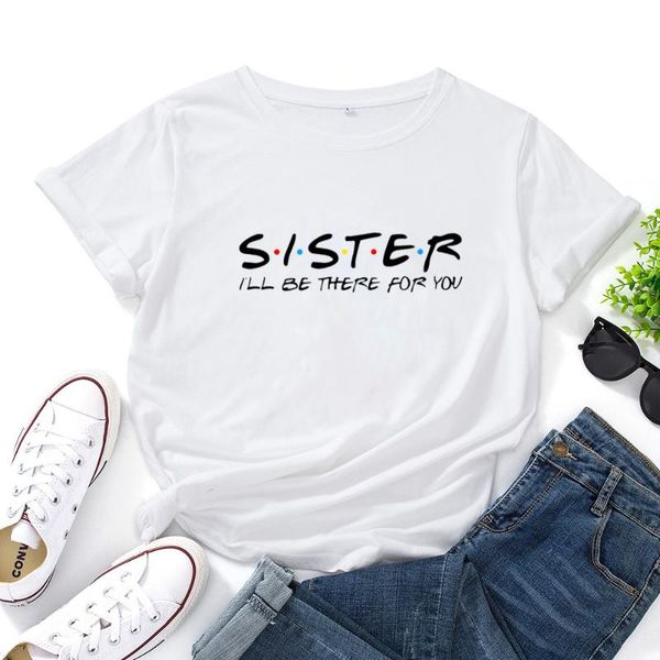 women's t-shirt sister ill be there for you funny summer t shirt women fashion short sleeve tshirt loose casual tee womne, White
women's t-shirt sister ill be there for you funny summer t shirt women fashion short sleeve tshirt loose casual tee womne, White
