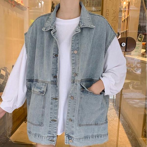women's jackets #9096 sleeveless blue jeans jacket for women big size safari style turn-down collar single breasted female loose, Black;brown
women's jackets #9096 sleeveless blue jeans jacket for women big size safari style turn-down collar single breasted female loose, Black;brown