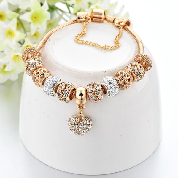 charm bracelets shinny crystal heart for women balls tasseesl pulseira feminina, Golden;silver
charm bracelets shinny crystal heart for women balls tasseesl pulseira feminina, Golden;silver