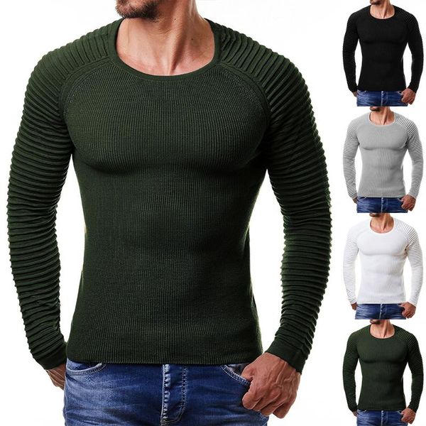 men's sweaters knitted autumn winter trip long sleeve crew neck sweater casual solid slim fit tee comfy clothes, White;black
men's sweaters knitted autumn winter trip long sleeve crew neck sweater casual solid slim fit tee comfy clothes, White;black