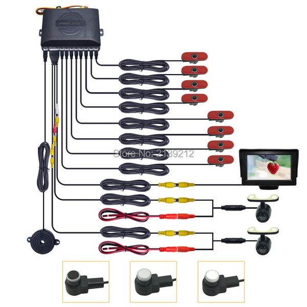car rear view cameras& parking sensors feeldo 4.3" lcd monitor +16.5mm 8-sensor sensor +2x mini ccd camera dual visual rearview video r
car rear view cameras& parking sensors feeldo 4.3" lcd monitor +16.5mm 8-sensor sensor +2x mini ccd camera dual visual rearview video r