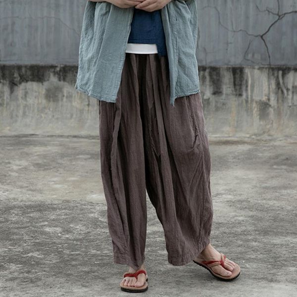 women's pants & capris johnature women cotton linen wide leg vintage loose elastic waist pockets trouser 2021 autumn solid color long, Black;white
women's pants & capris johnature women cotton linen wide leg vintage loose elastic waist pockets trouser 2021 autumn solid color long, Black;white