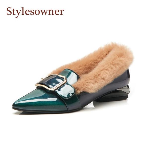 dress shoes stylesowner stylish low heel pumps for women luxury fur patent leather green black shiny pointed toe autumn winter shoe
dress shoes stylesowner stylish low heel pumps for women luxury fur patent leather green black shiny pointed toe autumn winter shoe