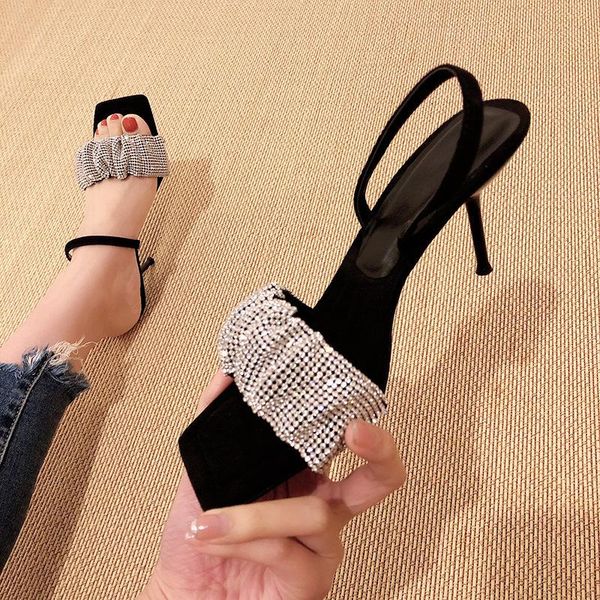 slippers shoes woman's thin heels luxury slides shallow heeled mules 2021 designer high rubber pleated pu shall, Black
slippers shoes woman's thin heels luxury slides shallow heeled mules 2021 designer high rubber pleated pu shall, Black