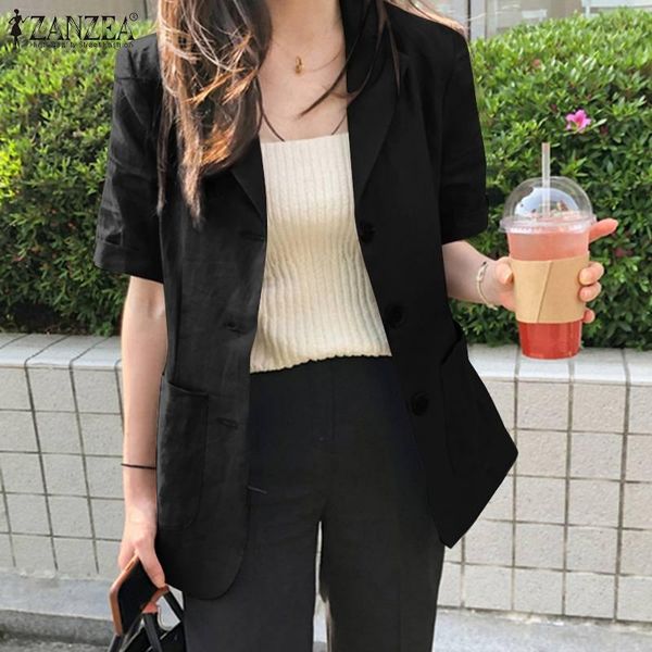 women's suits & blazers zanzea autumn women stylish outwear streetwear blazer button jackets femme clothing casual solid half sleeve of, White;black
women's suits & blazers zanzea autumn women stylish outwear streetwear blazer button jackets femme clothing casual solid half sleeve of, White;black