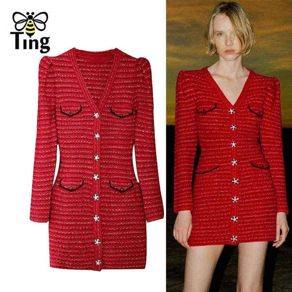 tingfly runway fashion knitted mini luxury crystal button party night dresses christmas red single breasted sp elbise lady cloth g1214, Black;gray
tingfly runway fashion knitted mini luxury crystal button party night dresses christmas red single breasted sp elbise lady cloth g1214, Black;gray