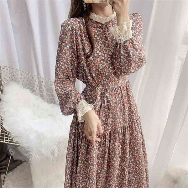 women chiffon dress two layers autumn winter fashion female long sleeve vintage printed casual dresses loose a-line vestido 210409, Black;gray
women chiffon dress two layers autumn winter fashion female long sleeve vintage printed casual dresses loose a-line vestido 210409, Black;gray