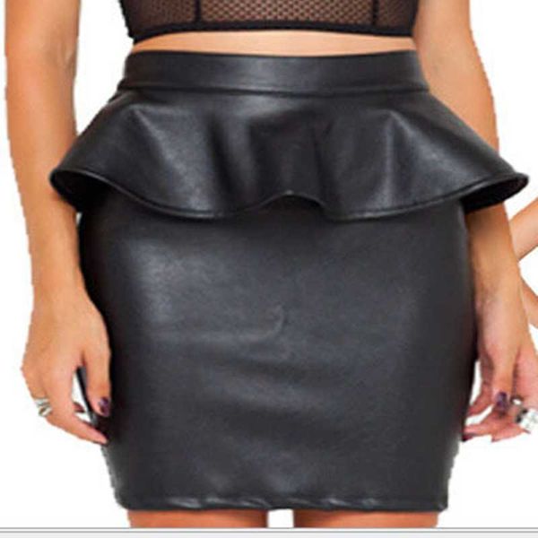 running shorts women's short skirt all match ruffled hem leather high waist bag hip knee length, Black;blue
running shorts women's short skirt all match ruffled hem leather high waist bag hip knee length, Black;blue