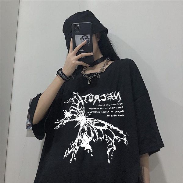 luren oversized t shirt punk short-sleeved t-shirt women 2021 harajuku dark wind butterfly print loose youth streetwear women's, White
luren oversized t shirt punk short-sleeved t-shirt women 2021 harajuku dark wind butterfly print loose youth streetwear women's, White