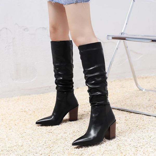 boots qzyerai 2021 women knee high heel modern lady riding warm winter shoes casual footwear, Black
boots qzyerai 2021 women knee high heel modern lady riding warm winter shoes casual footwear, Black