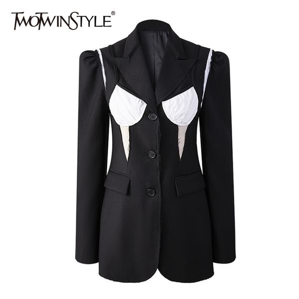 hit color casual blazer for women notched long sleeve patchwork striped joker blazers female fashion clothing 210524, White;black
hit color casual blazer for women notched long sleeve patchwork striped joker blazers female fashion clothing 210524, White;black