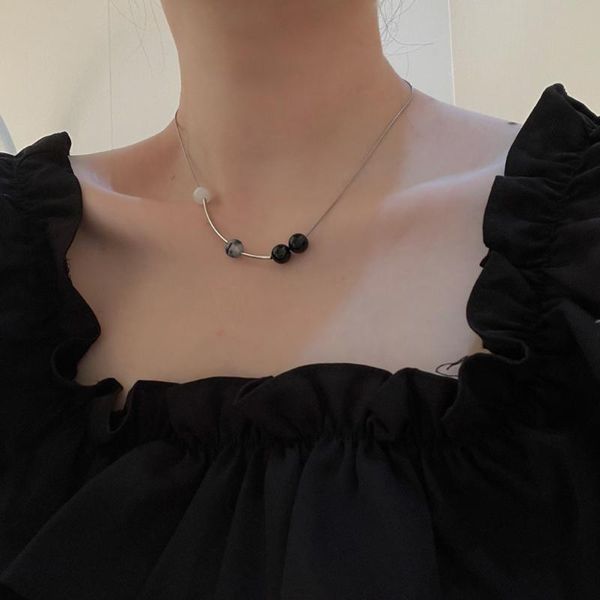 chains south korea simplicity personality temperament clavicle necklace geometric neo-gothic spherical women jewelry pendant, Silver
chains south korea simplicity personality temperament clavicle necklace geometric neo-gothic spherical women jewelry pendant, Silver
