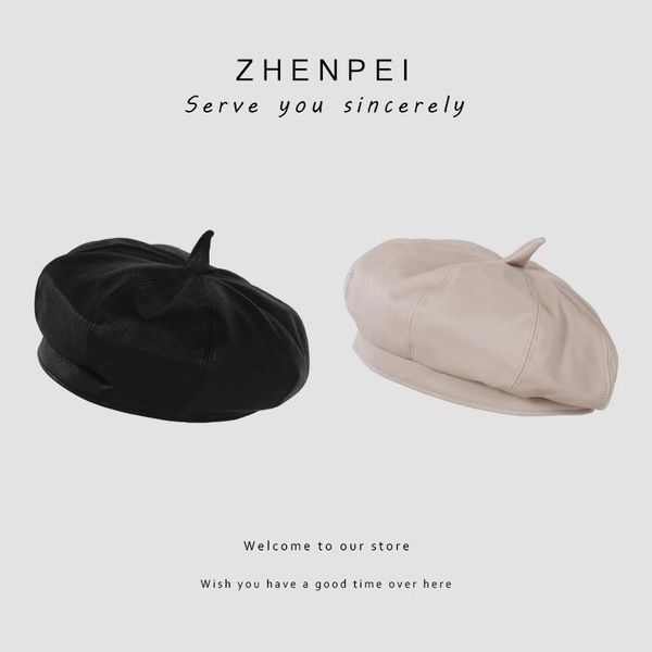 berets designer hats summer for women online celebrity pu leather beret female korean fashion octagonal fur hat, Blue;gray
berets designer hats summer for women online celebrity pu leather beret female korean fashion octagonal fur hat, Blue;gray