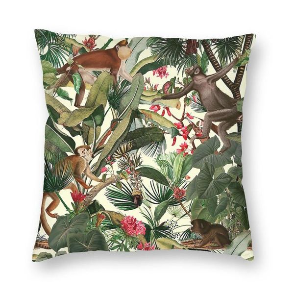 pillow case monkey forest pillowcase home decor nature floral cushion cover throw for living room polyester double-sided printing
pillow case monkey forest pillowcase home decor nature floral cushion cover throw for living room polyester double-sided printing