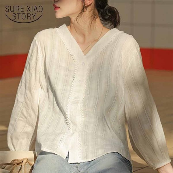 vintage woman shirt v-neck womens and blouses white autumn long sleeve cotton chic office lady blusas 10956 210421
vintage woman shirt v-neck womens and blouses white autumn long sleeve cotton chic office lady blusas 10956 210421