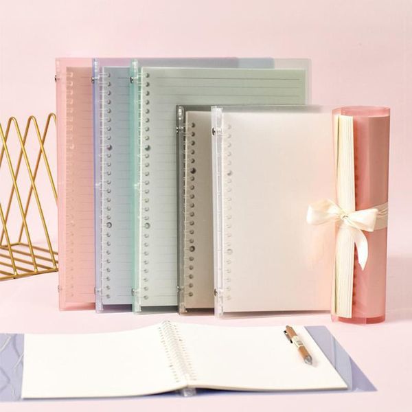 refillable notebook 20 rings/holes loose leaf binder flexible waterproof pp cover 30 sheets ruled lined paper notepads, Purple;pink
refillable notebook 20 rings/holes loose leaf binder flexible waterproof pp cover 30 sheets ruled lined paper notepads, Purple;pink