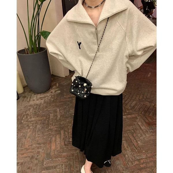 women's sweaters net red same 21ss american loose pullover embroidered white sweater autumn minority casual women, White;black
women's sweaters net red same 21ss american loose pullover embroidered white sweater autumn minority casual women, White;black