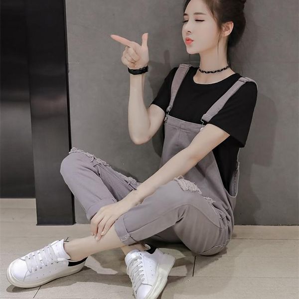 women's jumpsuits & rompers 2021 women casual slim strap high waist denim jumpsuit korean solid pockets loose overalls long, Black;white
women's jumpsuits & rompers 2021 women casual slim strap high waist denim jumpsuit korean solid pockets loose overalls long, Black;white